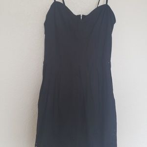 Black Eyelet Dress With Cutout Back